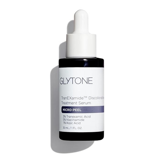 Glytone Micro-Peel TranEXamide™ Discoloration Correcting Serum | Dark Spot Remover with 3% Tranexamic Acid | Brightens Uneven Skin Tone for all Skin types | Fragrance Free, Paraben-Free - 1 fl oz