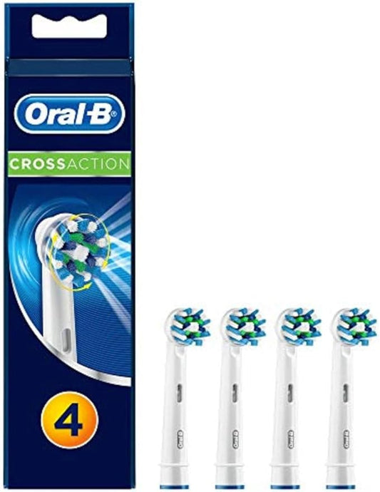 Oral B Cross Action Electric Toothbrush Replacement Brush Heads Refill, 4Count