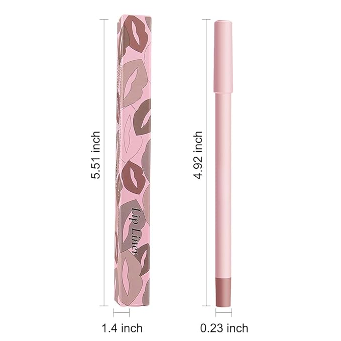 12 Colors lip liner pencils, Modern Classic Lip Liner, Lip Liner Pigmented Vegan Matte, Lasting Finish Lip Liner, Luxurious Creamy Long Lasting Lip Liner, Prevents Feathering and Fading, (01)