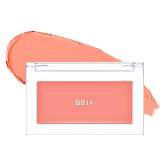 BBIA Ready To Wear Downy Cheek Cream Blush 8 Color - Creamy Blendable & Buildable Blush Dewy Texture & Matte Finish High Pigment Longlasting Lightweight Natural Face Makeup, 0.12oz (05 DOWNY CORAL)