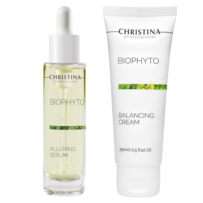 '-CHRISTINA- Bio Phyto Balancing Cream, 75ml and Alluring Serum, 300ml | For All Skin Types