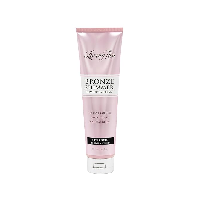 Loving Tan Bronze Shimmer Luminous Cream, Ultra Dark - Streak Free, Natural Looking, Instant Sunless Tanner - 6+ Self Tanning Applications per Tube, Cruelty Free - 4 FL Oz