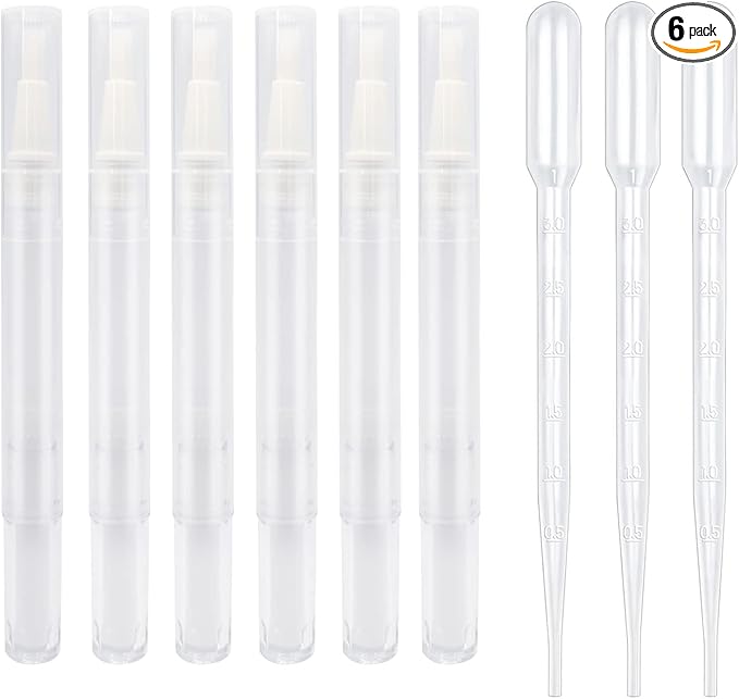 BlingKingdom 6pcs 3ml Empty Cuticle