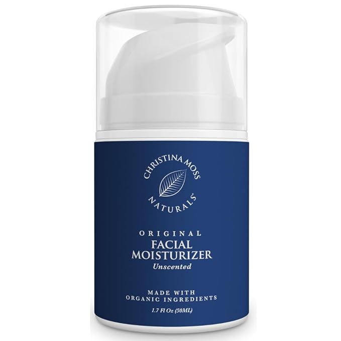 Christina Moss Naturals Unscented Moisturizer, Natural and Organic Ingredients, Gentle, No Toxic Chemicals