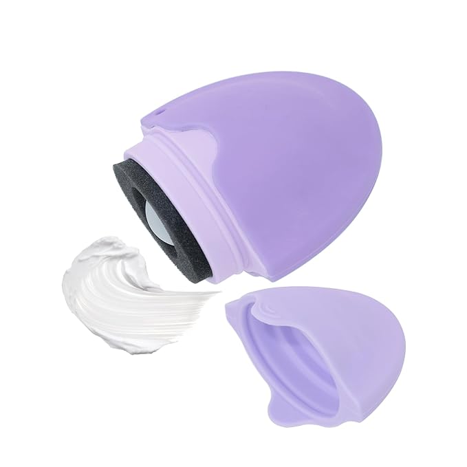 Sponge Sunscreen Applicator,Refillable Roll Include Replacement sponges for Kids, Adults,Families,Travel Size Holds Friendly (Purple)