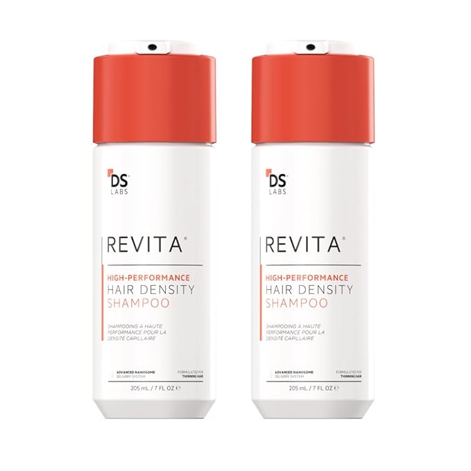 DS Labs Revita Shampoo – High-Performance Hair Density Shampoo, Volumizing & Thickening, Fuller, Healthier-Looking Hair, Sulfate & Silicone Free, For Men & Women, 205mL (Pack of 2)