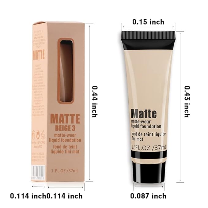 2 Pack Liquid Foundation Cream for Face Makeup,Durable