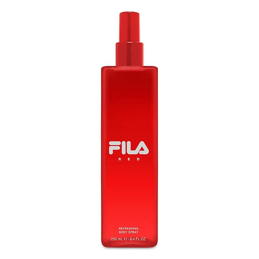 FILA RED for Men - Classic, Intense, Long Lasting Men's Fragrance For Day And Night Wear - Notes Of Bergamot, Lemon, Lime, Jasmin, And Sandalwood - Streamlined, Portable Bottle Design - 8.4 Oz