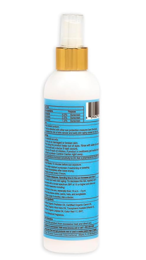 SPF 4 Sunscreen Protective Golden Tanning Organic Carrot Oil 8.5 Ounces