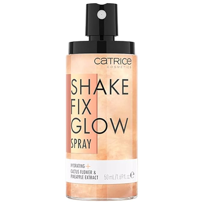 Catrice | Shake Fix Glow Spray | Sets Makeup and Hydrates Skin | Made With Cactus Blossom and Pineapple Extract | Oil Free, Paraben Free, Gluten Free | Vegan & Cruelty Free
