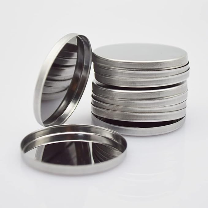 20 Pcs Metal Eyeshadow Pans Round Empty Round