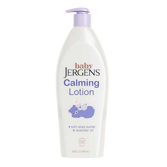 Jergens Baby Calming Lotion, Baby Calming Lotion, Lavender Baby Lotion, Baby Moisturizer with Shea Butter and Lavender Oil, 16.8 Fl Oz