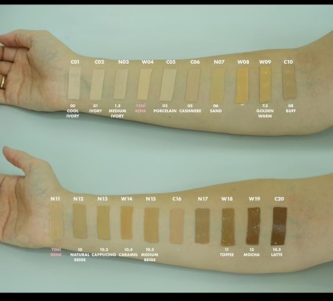 FARMASi Vfx Pro Foundation, Full Coverage Liquid Cream, Lightweight Long Lasting Coverage, Breathable Skin Moisturizer with Color True Matte Blending, Face Makeup, 1 fl. oz / 30 ml - Neutral Dark 17