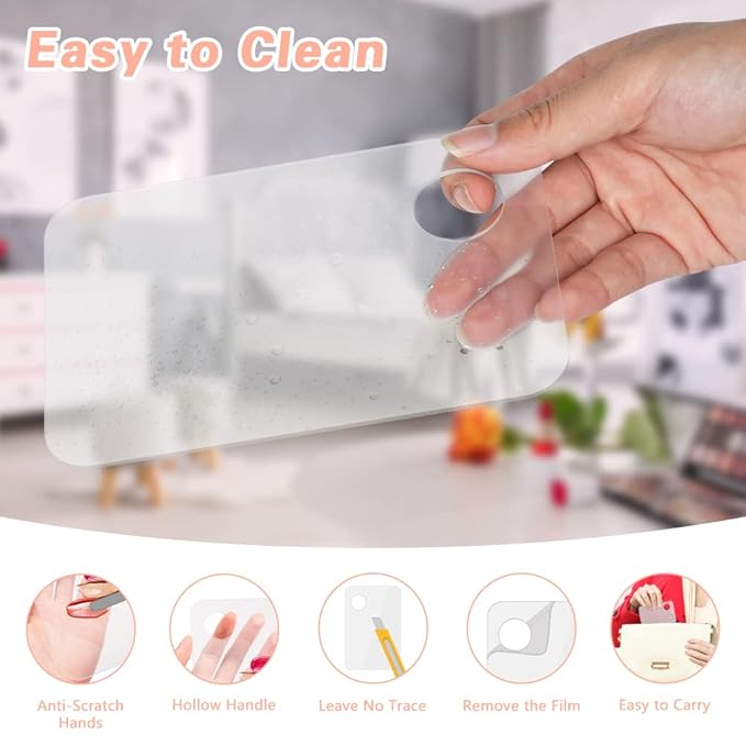 Acrylic Cosmetic Makeup Palette, 3PCS Makeup Mixing Palette