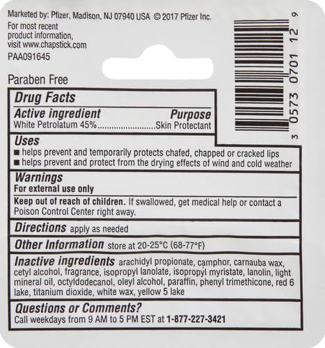 ChapStick Classic Original Lip Balm Tube, Lip Care - 0.15 Oz (1 Blister Pack)