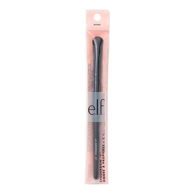 e.l.f. Eyeshadow "C" Brush, Curved Eyeshadow Brush For Blending & Diffusing, Helps Create The Perfect Smoky Eye, Vegan & Cruelty-Free