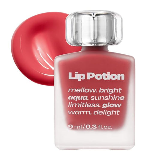 Lip Potion Aqua Glow No.3 Sugar Rose | Hydrating, Non-Sticky Gloss with Sheer Radiance | 0.3 Oz