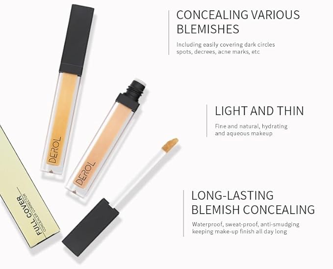 Liquid Concealer Makeup - Natural Coverage & Highly Pigmented Lightweight Concealers 6.5ml (04)