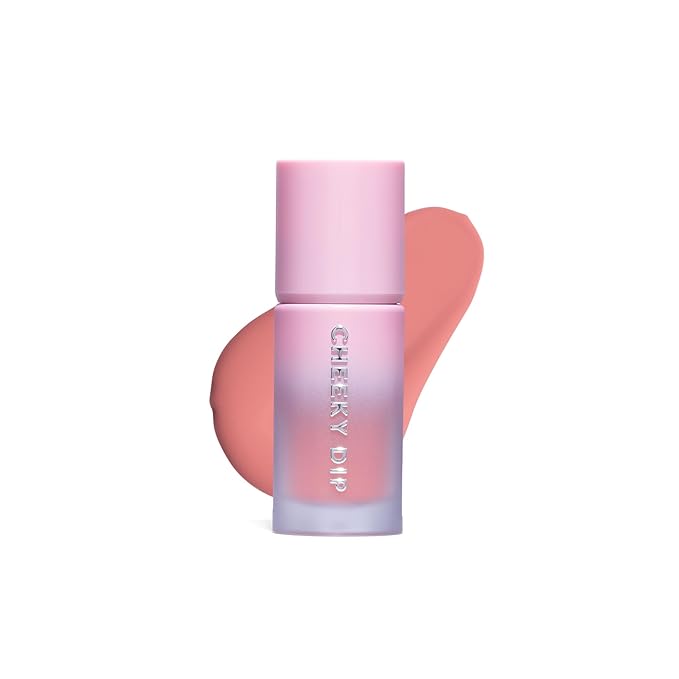 W7 Cheeky Dip Liquid Blusher - Pigmented Colour For Cheek Makeup - Satin Matte Finish - Lustful (Pink)