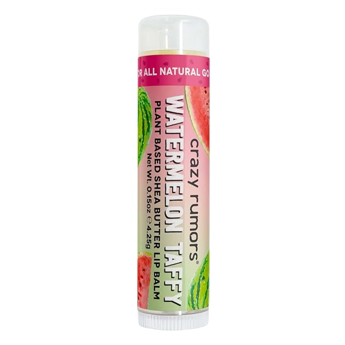 Crazy Rumors Watermelon Taffy Lip Balm. Plant-Based,