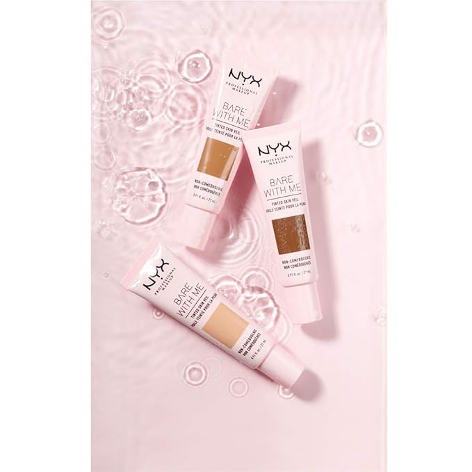 NYX PROFESSIONAL MAKEUP Bare With Me Tinted Skin Veil, Lightweight BB Cream - Cinnamon Mahogany
