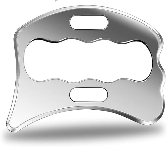 BYYDDIY Stainless Steel Gua Sha Derma Edge Massage Tools-Scraping Massage Tools,Muscle Scraper Tool (D2)