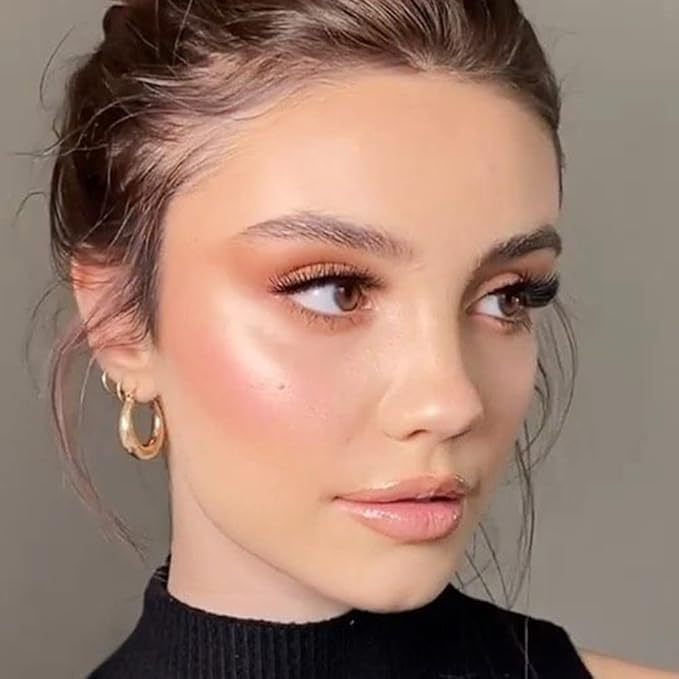 Mysense Liquid Blush Makeup Wand, Soft Cream Blush for Cheeks Tint, Matte Blush Contour Wand with Cushion Applicator, Dewy Finish, Weightless, Natural-Looking, 101 Ravishing-Nude Pink, 0.34fl.oz