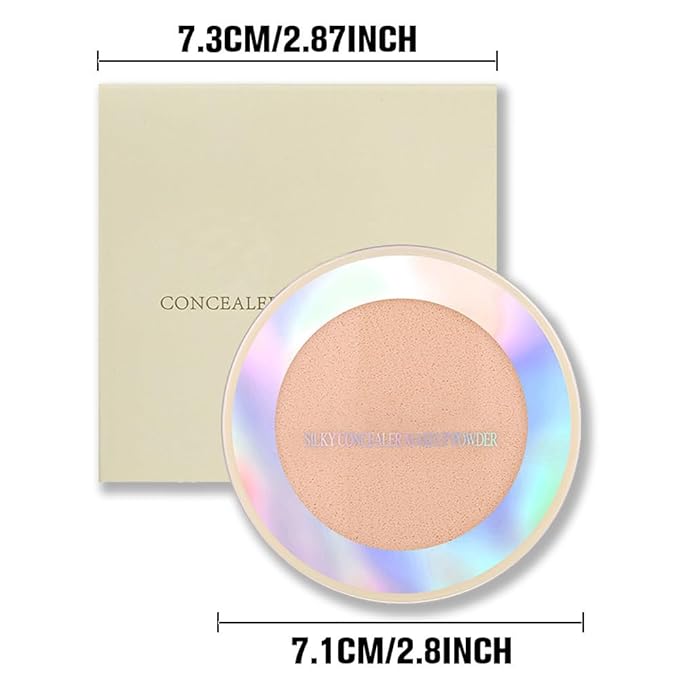 Oil Control Face Pressed Powder, Ultra-Fine Lightweight Face Powder, Soft-focus Matte Finish, Sheer Coverage, Lasting Oil Control, Light Skin Tone(02#)