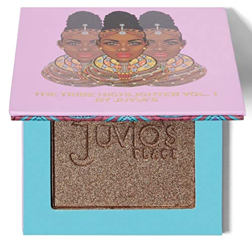 Juvia's Place Highlighter Tribe Glow Vol.1 - Highlighter Powder, Baked Highlighter, Shimmer Highlighter Makeup, Long-Wearing & Illuminating Cheek Highlighter - Suitable for Darker Skin Tones