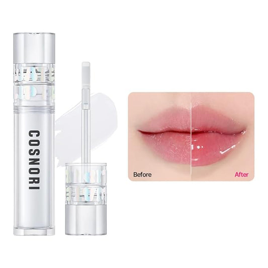 COSNORI Water-full Lip Plumper - Lip volumizing effect, Plump & moist texture, Hydrated lips, Vegan (Strong 01 Clear)