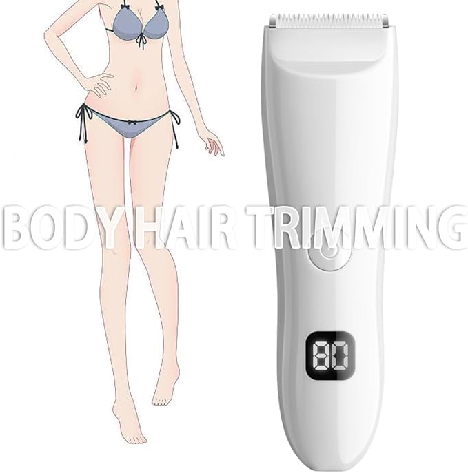 Bikini Trimmer for Women, Electric Razors for Pubic Legs Body Hair, Face Shaver Hair Trimmer Wet/Dry Body Shaver Groomer Replaceable Ceramic Blade Heads Waterproof Hair Removal, Gifts for Women