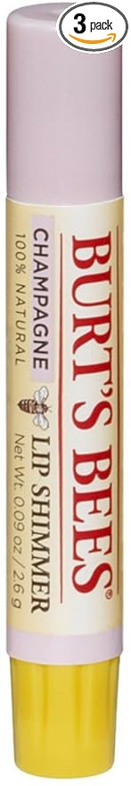 Burt's Bees Lip Shimmer, Champagne 0.09 oz (Pack of 3)