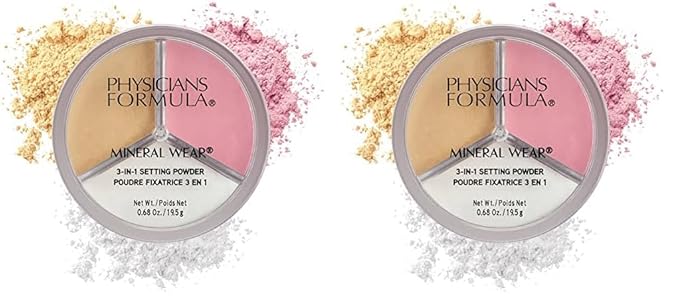 Physicians Formula Mineral Powder Wear 3-in-1 Setting Powder of 2)