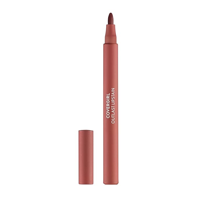 COVERGIRL Outlast Lipstain Bundle - Atomic Love 55 & Natural Blush 65 Shades, 0.06oz Each