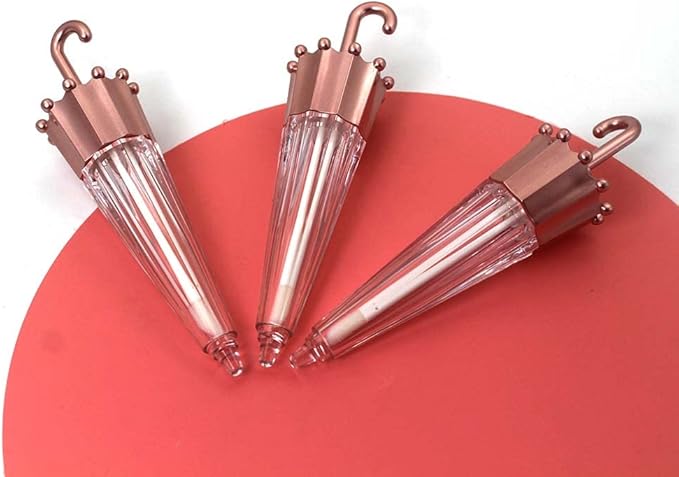 COSIDEA EMPTY 20pcs Umbrella shaped lip gloss tube 5ml, Cute lipgloss tubes containers with wand cosmetic packing container