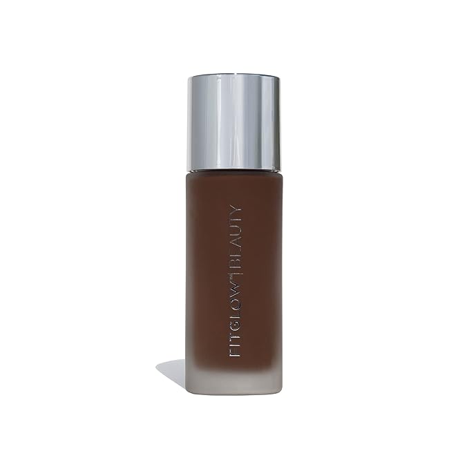 Fitglow Beauty - Natural Foundation+ Photo-Filtering Foundation | Vegan, Woman-Owned Clean Beauty (F8 - Rich Deep, Neutral Undertones)