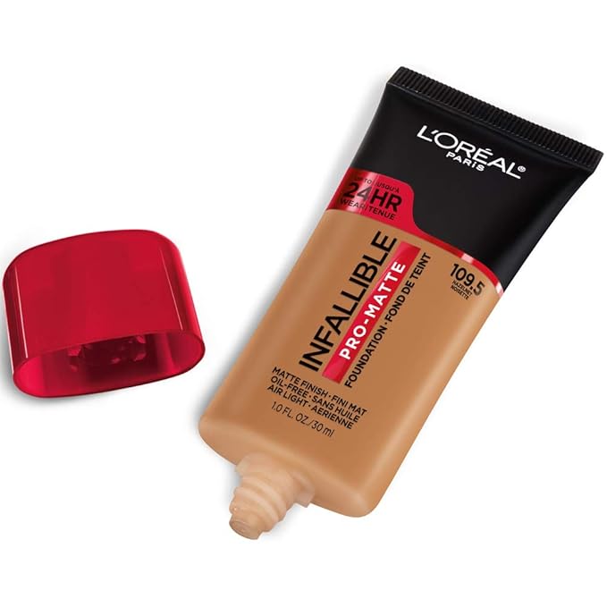 L'Oreal Paris Cosmetics Makeup Infallible Pro-Matte Liquid Longwear Foundation, Hazelnut Beige, 1 fl oz