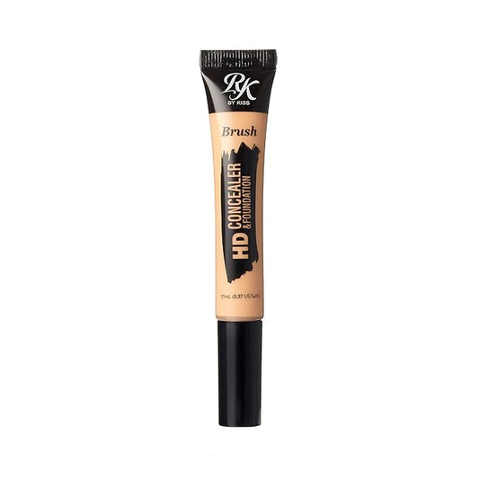 Ruby Kisses HD Concealer & Foundation Flawless Full Cover Brush Face Makeup (Yellow Corrector)