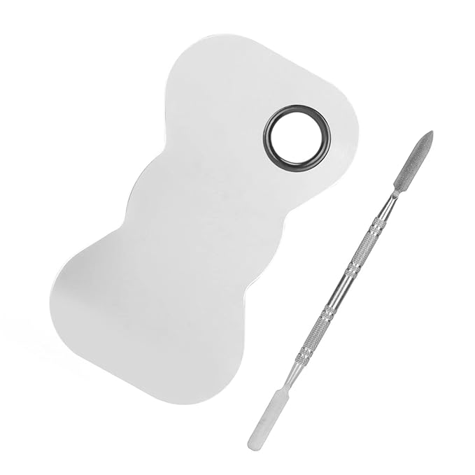 Cosmetic Makeup Palette Spatula, Mixing Bow Shape Stainless