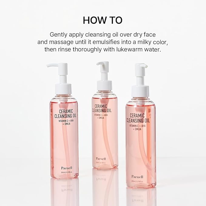 Parnell Aha Omija Ceramic Cleansing Oil 200ml / 6.76 fl.oz | blackhead melting, korean facial cleanser, korean skincare