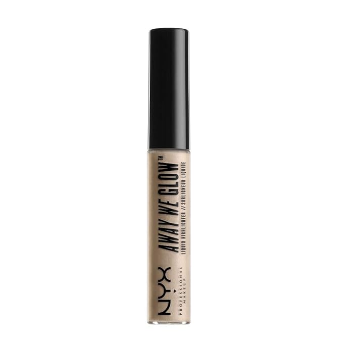 NYX Professional Makeup Away We Glow Liquid Highlighter, Crystal Glare, 0.22 Fluid Ounce