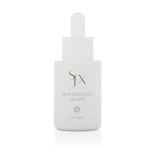 SunFX DHA Tanning Drops - Customizable Self-Tanning Drops for Lotions & Spray Tanning Solutions - Professional-Grade Formula for Natural, Streak-Free Glow - Vegan, Cruelty-Free, 1oz