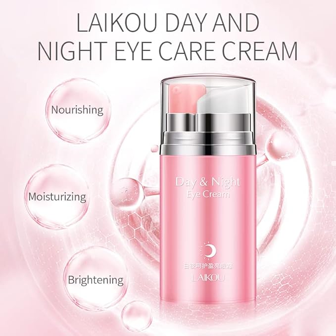 Rose Essential Oil Day and Night Eye Cream, Eye Cream for Dark Circles & Puffiness, Moisturizing Hydrating Fade Fine Lines Eye Bags Removal Dark Circles Firming Eye Skin For Women, Gift for Travel