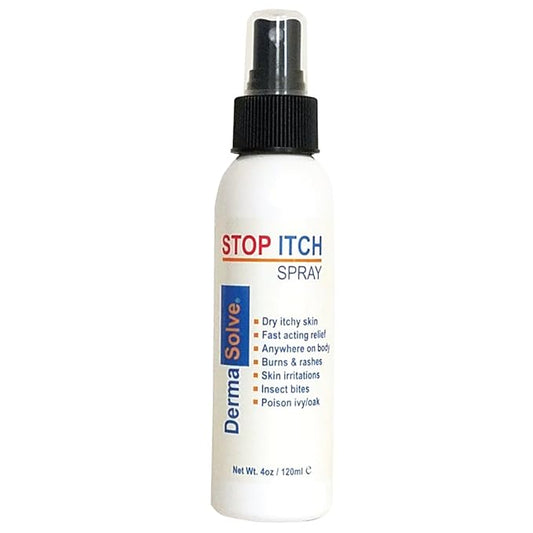 Dermasolve Stop Itch Spray with 100% Organic Neem Oil, Scalp and Body Psoriasis Relief, Dry Skin, Bites, Sunburn, Burns and Rashes