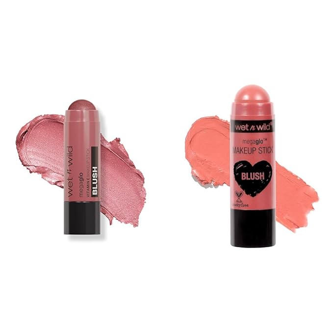 wet n wild Makeup Stick Bundle - Current Jam & Pink Floral Majority, Buildable Color for Eyes, Cheeks & Lips