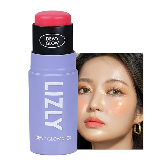 Vegan Blush Stick Multi Balm Cheek Stick Korean Make Up Dewy Glow Balm Stick sonrojo (02 Pink)