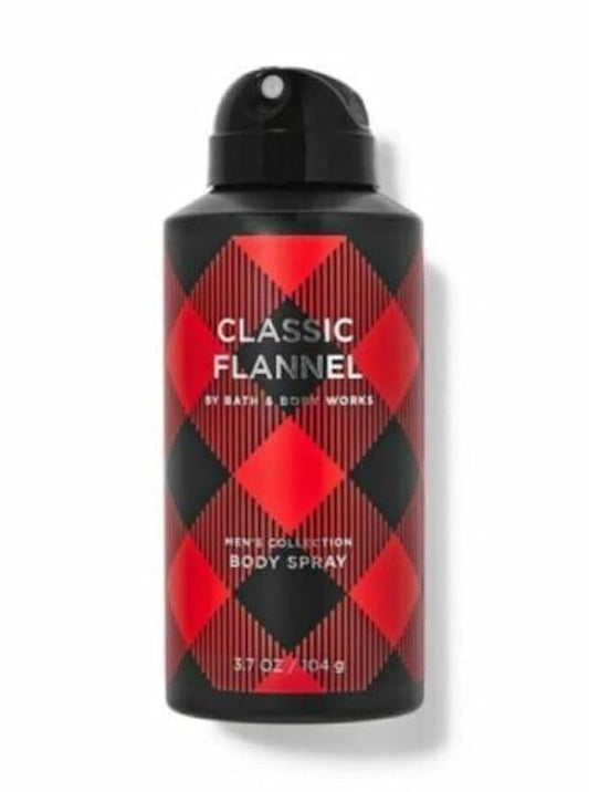 Bath & Body Works Classic Flannel for Men deodorizing Body Spray, 3.7 Ounce (Classic Flannel)