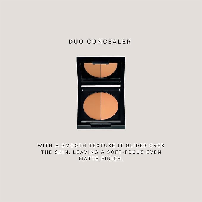 Idun Minerals- Duo Concealer- Double-Shade Compact Creamy Concealer- Smooth Texture Hides Imperfections- Even Matte Finish- Provides Full Coverage And Long Lasting Results- Strandgyllen- 0.1 Oz