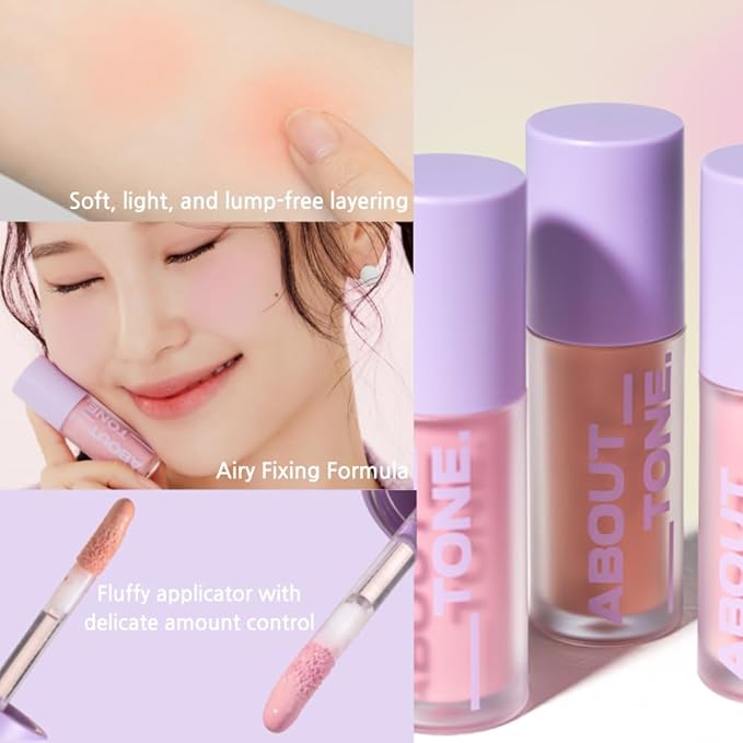 Fluffy Air Blusher 5 Colors - Lightweight Melting DUSTY ROSE)