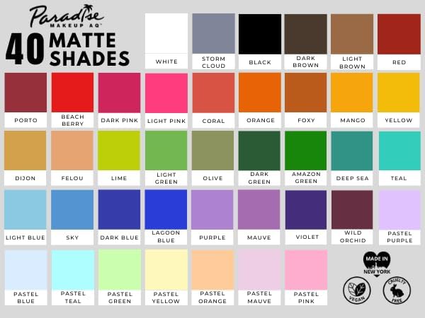 Mehron Makeup Paradise Makeup AQ Pro Size | Stage & Screen Performance, Face & Body Painting, Beauty, Cosplay, and Halloween | Water Activated Face Paint, Body Paint 1.4 oz (40 g) - Orange